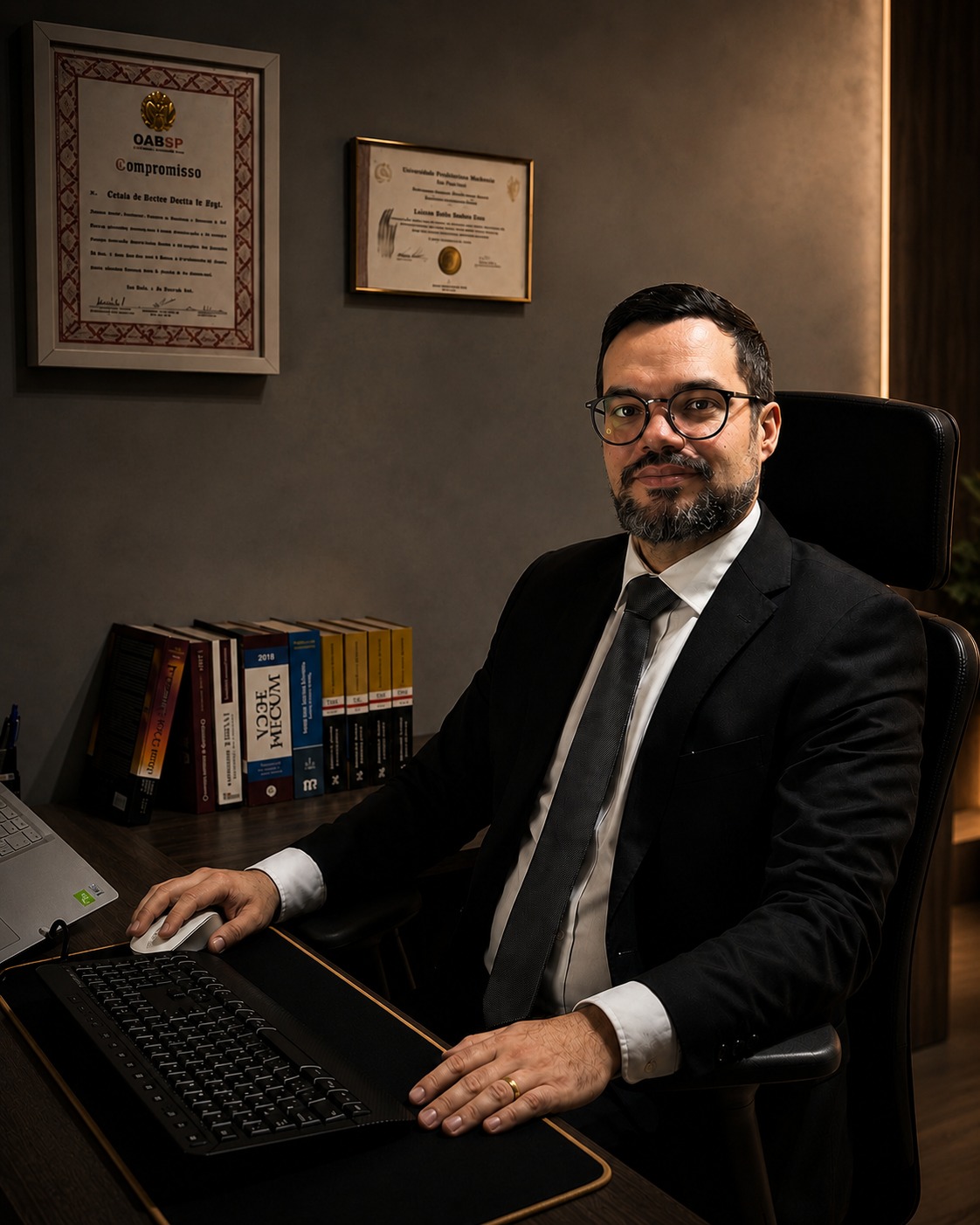 Dr. Elpidio Gomes em seu escritório